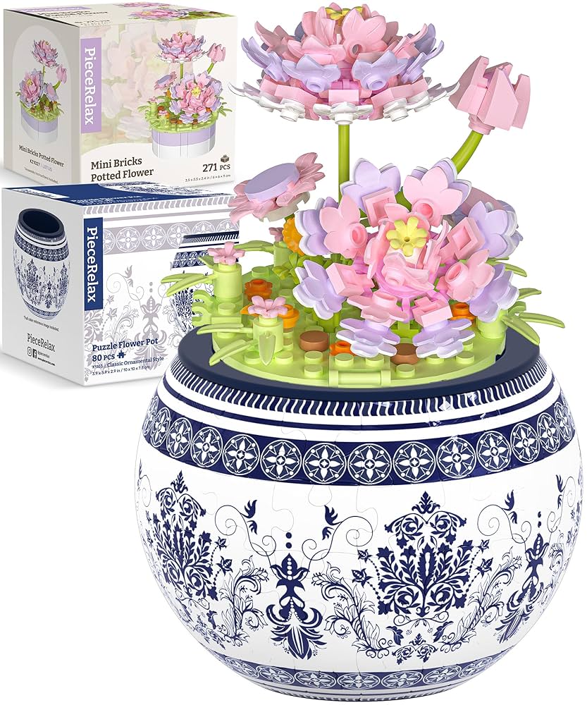 Amazon.com: PieceRelax Puzzle Planter and Flower Decoration